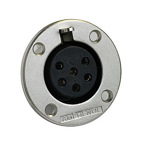 AMPHENOL 6 PIN FEMALE PANEL MOUNT CONNECTOR