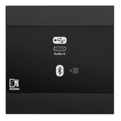 AUDAC NETWORKED AUDIO INPUT PANEL USB TYPE-C INPUT + BLUETOOTH RECEIVER 4-CHANNEL DANTE / AES67 (INCLUDES WB