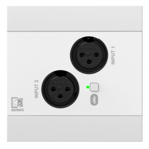 AUDAC NWP220PLUS/W NETWORKED AUDIO INPUT PANEL 2X XLR BLUETOOTH 4-CH DANTE/AES67 WHITE