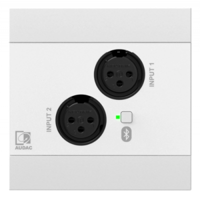 AUDAC NETWORKED AUDIO INPUT PANEL 2X XLR INPUTS + BLUETOOTH RECEIVER 4-CHANNEL DANTE / AES67 (INCLUDES WB45S