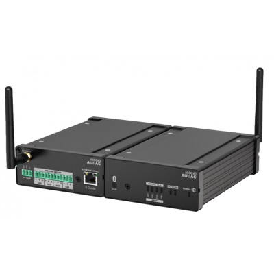 AUDAC NETWORK I/O MIXING BREAKOUT BOX 4X4 DANTE/AES67 4X MIC/LINE INPUTS + BLUETOOTH S-BOX DESIGN POE POWE