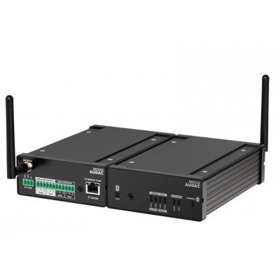 AUDAC NETWORK I/O MIXING BREAKOUT BOX 4X4 DANTE/AES67 2X MIC/LINE INPUTS + BLUETOOTH 2X BALANCED LINE OUTPU