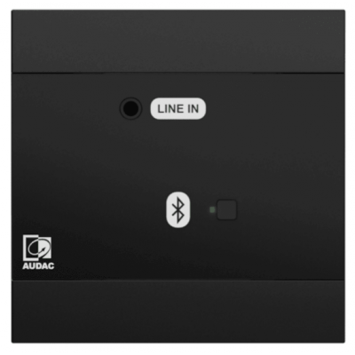 AUDAC IP AUDIO INPUT PANEL WITH 3.5mm STEREO MINIJACK INPUT & BLUETOOTH RECEIVER 4 CHANNEL DANTE/ AES67 BLACK