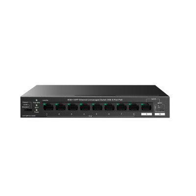IP-COM 8PORT ( 10P) GIG SWITCH 8x POE+ PLUS 1x SFP(1G) 1x UPLINK(1G) COMBO MAX 120W 20Gbps 14.9Mpps L2 UNMANAG